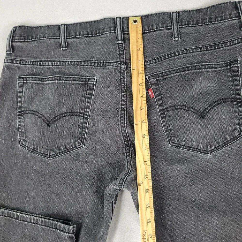 Levi's 541 Jeans Men's 38x30 Black Distressed Athletic Taper Denim 541-0960